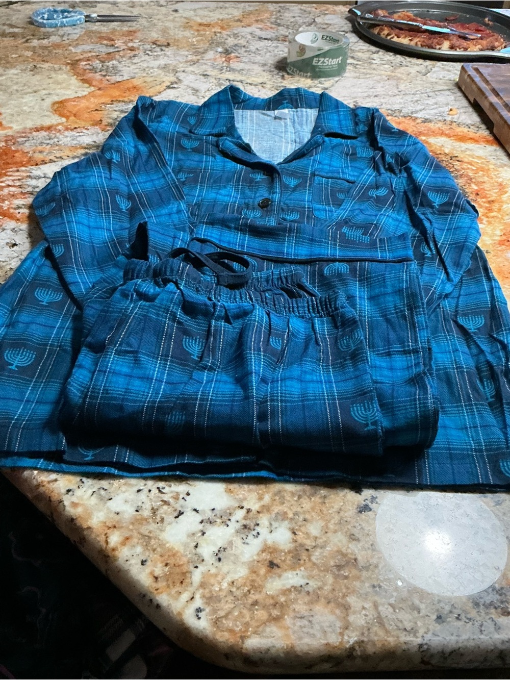 Target Blue Plaid Women’s Pajama Top and Pants Set
